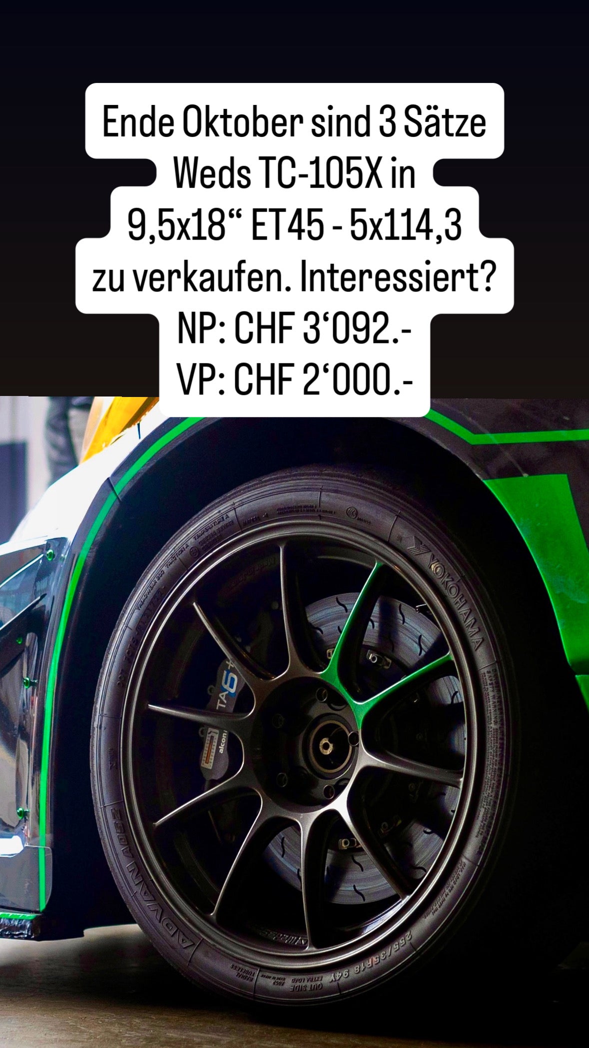 Gebrauchte Weds TC-105X in 9,5x18“ ET45
